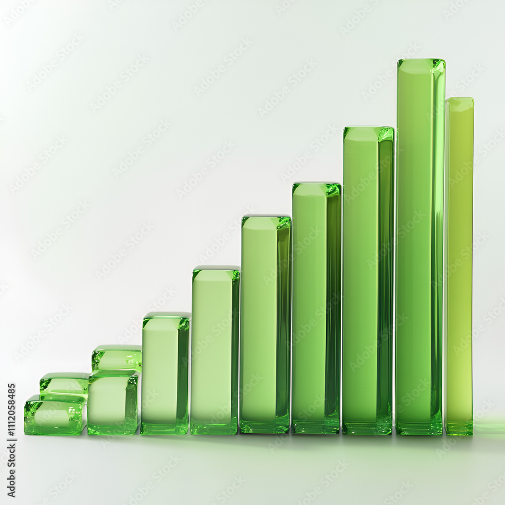 Poster dynamic growth chart visualization business analysis graphic design minimalist environment high angl