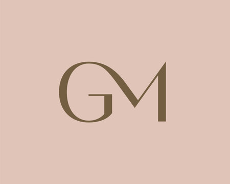 GM letter logo icon design. Classic style luxury initials monogram.