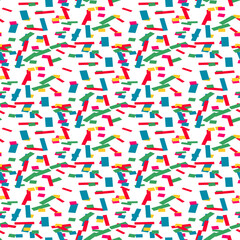 Abstract colored falling confetti isolated on white background vector illustration. Trendy patern graphic design for greeting card banner poster event celebration flyer party invitation cover