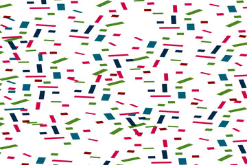 Abstract colored falling confetti isolated on white background vector illustration. Trendy patern graphic design for greeting card banner poster event celebration flyer party invitation cover