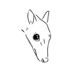 continuous lines mouse deer logo symbol vector icon illustration graphic design