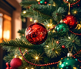 christmas tree with balls