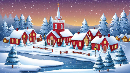 Fototapeta premium christmas tree in the snow