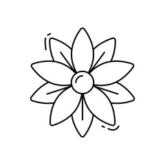 Poinsettia vector icon