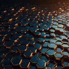 Obraz premium background with hexagons