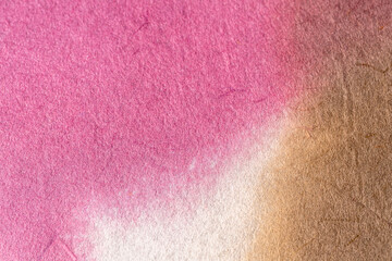 ピンク色で水彩風の和紙の背景素材