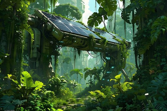 Solarpunk Lush Jungle