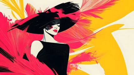 Fashion typography poster promoting events with modern design