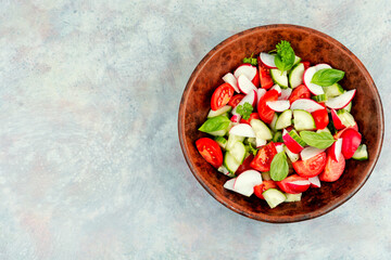 A simple vegetable salad.