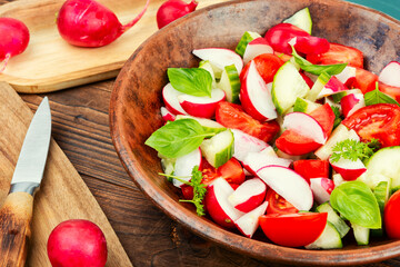 Summer simple vegetable salad.