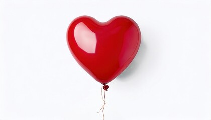 Heart Shaped Red Balloon for Valentine’s Day or International Women’s Day. Symbol of Love, Romance, and Celebration. Perfect for Gifts, Decorations, or Social Media Posts