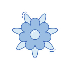 Strawberry blossom vector icon