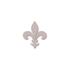 Heraldic symbol Heraldry liliya symbol Fleur-de-lis icon isolated on transparent background