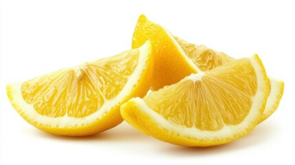 Lemon slices isoalted on white background