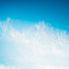 Clear blue sky and white clouds