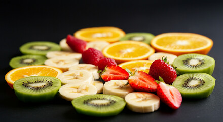kiwi and strawberry on a plate
