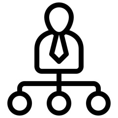 Business organization worker icon