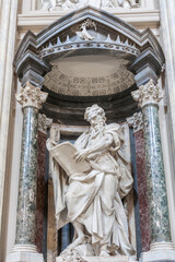 Rome, Italy, July 22 2017, St. Matthew Statue in San Giovanni in Laterano, Rome, Italy