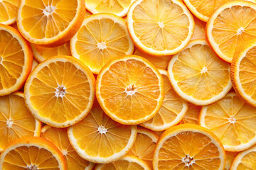Obraz premium Orange slices. Orange background. Oranges. Orange circles