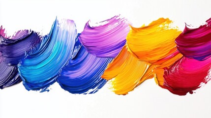 Thick oil paint brushstrokes in a warm, earthy color palette, isolated on a plain white background, textured and detailed, abstract artistic design.