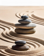 Zen Stones with Flowing Sand