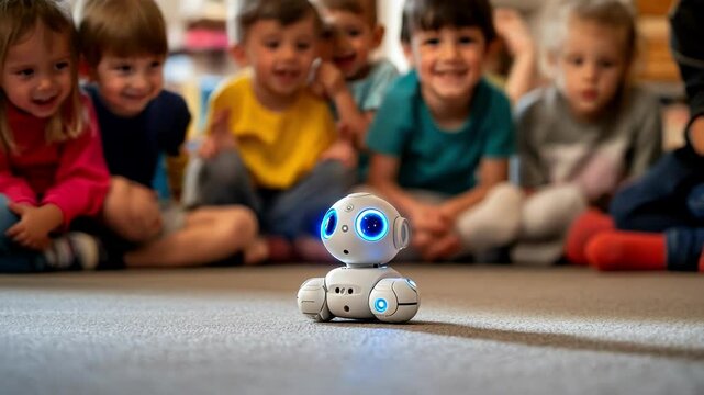 Children Engaged with Robot Buddy
