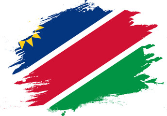 Grunge Brush On Flag Of Namibia