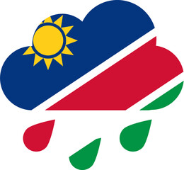 Namibia flag on Rain Drops Icon