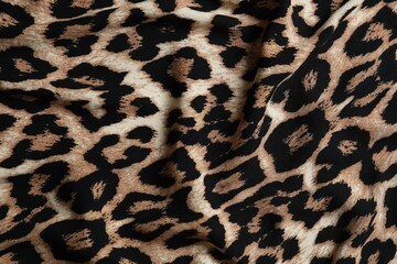 Leopard fabric background close up view