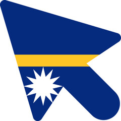 Fototapeta premium Nauru Flag On Curser