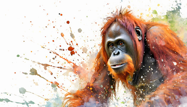 Lively orangutan