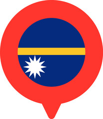 Nauru Flag On Pin Icon