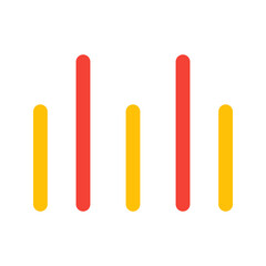 sound waves flat icon