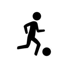 Man football player icon  isolated on white background.