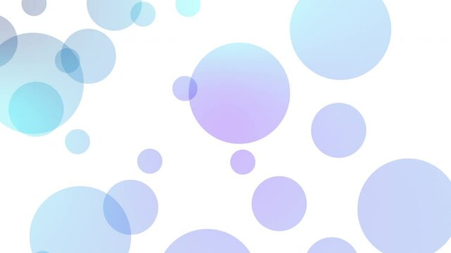 Abstract blue and purple gradient circles minimal motion design white corporate tech background. Seamless loop animation