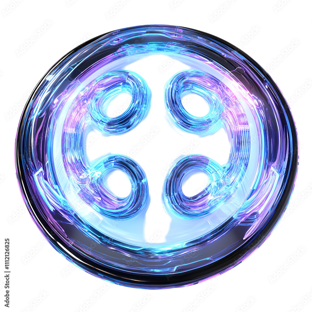 Poster futuristic design element digital art circular abstract pattern modern aesthetic vivid colors tech-i