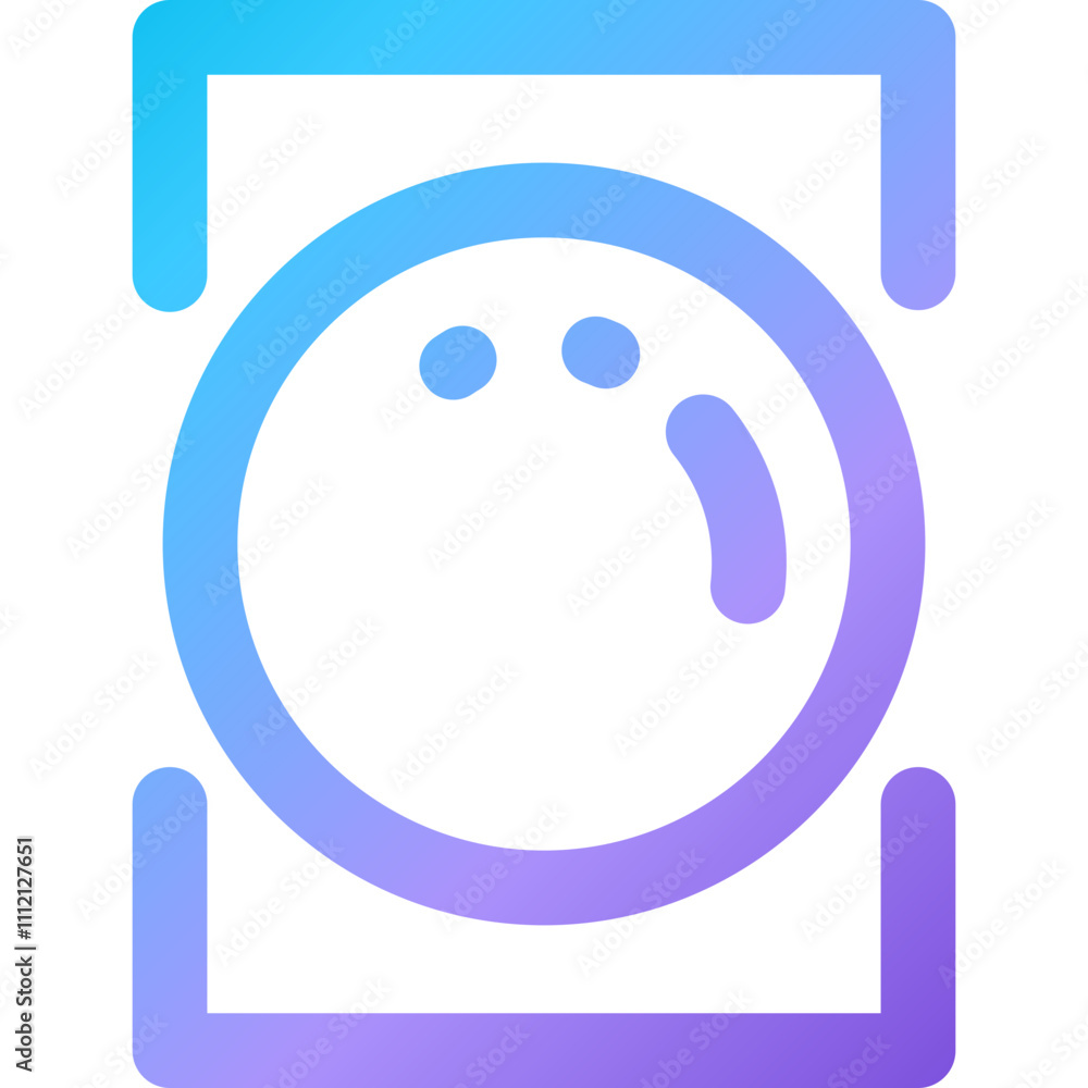 Poster icons representing washing machine features in a modern design for user interface applications