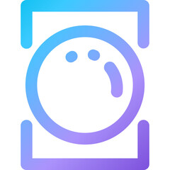 Icons representing washing machine features in a modern design for user interface applications