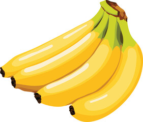 a drawing of a bunch of bananas with green on the top