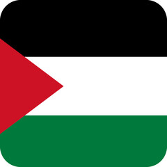Palestine Flag Square Icon