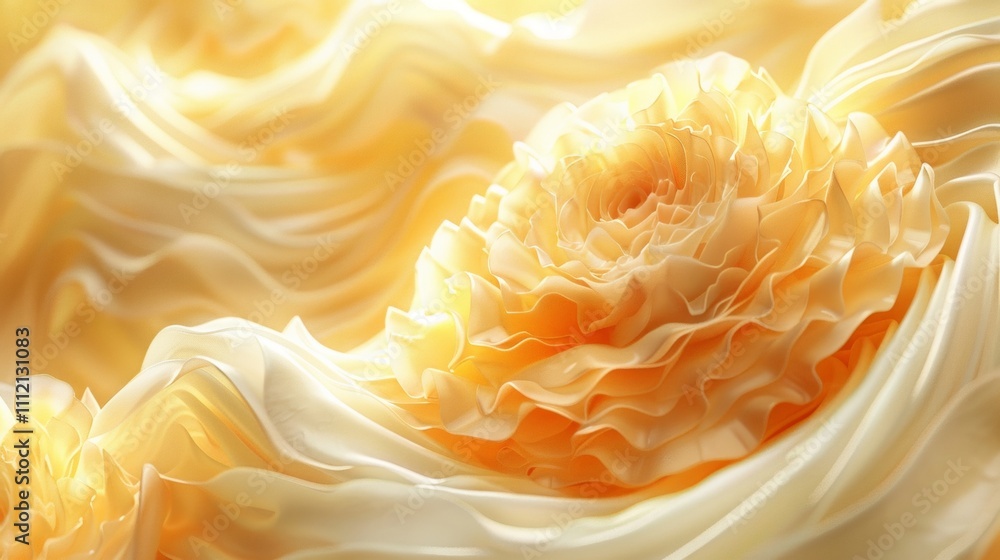 Aufkleber captivating swirl of golden petals creating an explosion of color and texture in a mesmerizing flora