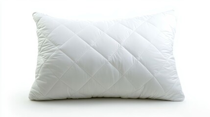 Sleep white pillow isolated on white background