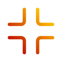 Obraz premium minimize gradient icon