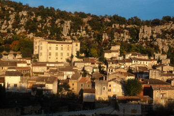 Naklejka premium Chateau, Vogüé,, 07, Ardeche, France