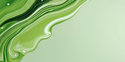 A green swirl with white lines on a white background. The green color is very bright and the white lines are thin and sharp. The image has a sense of movement and energy