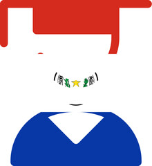 Paraguay flag on Male student icon
