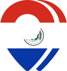 Paraguay flag on Map Icon