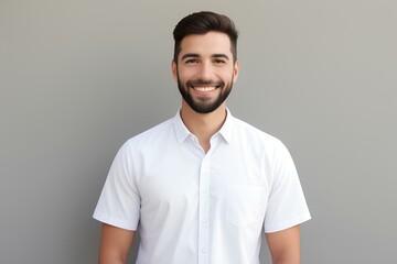Fototapeta premium Portrait of a male teacher, confident, smiling 