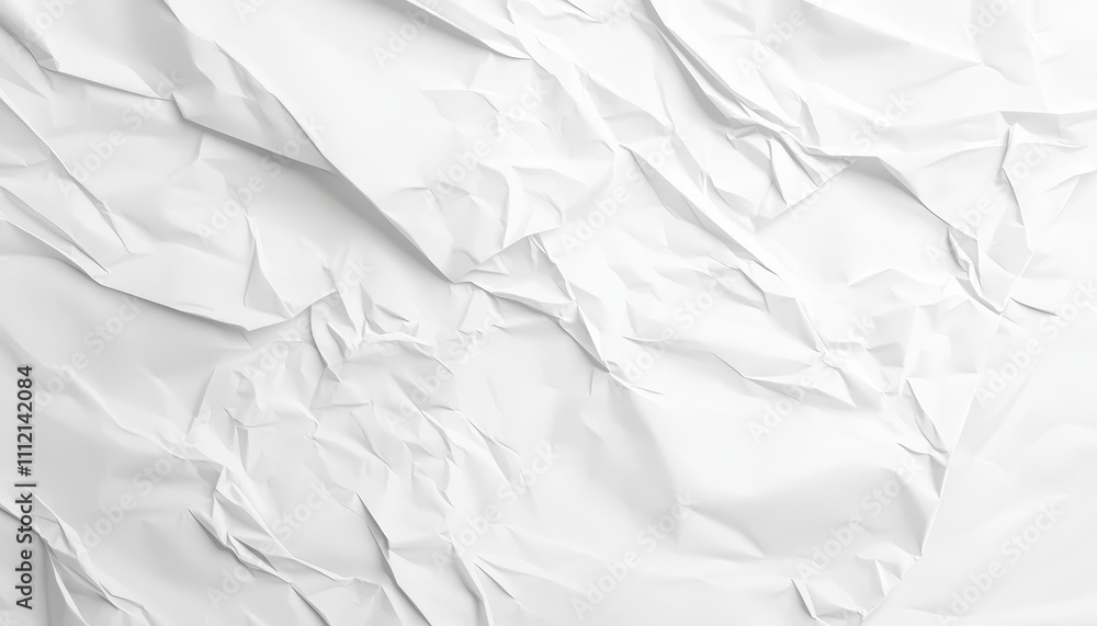 Poster crumpled white paper texture background image