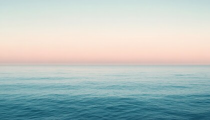 Fototapeta premium Tranquil Ocean Meets Pastel Sunset Sky